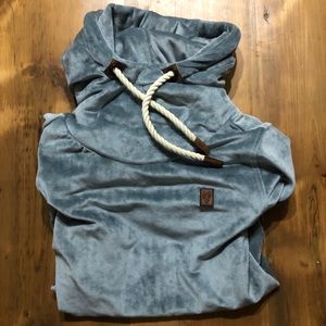 Naketano Men's Gray Velour Hoodie M